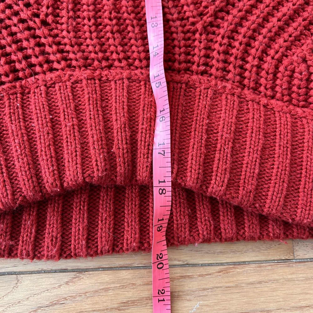 EUC Moon & Madison burnt orange cropped chunky sweater - Picture 12 of 15